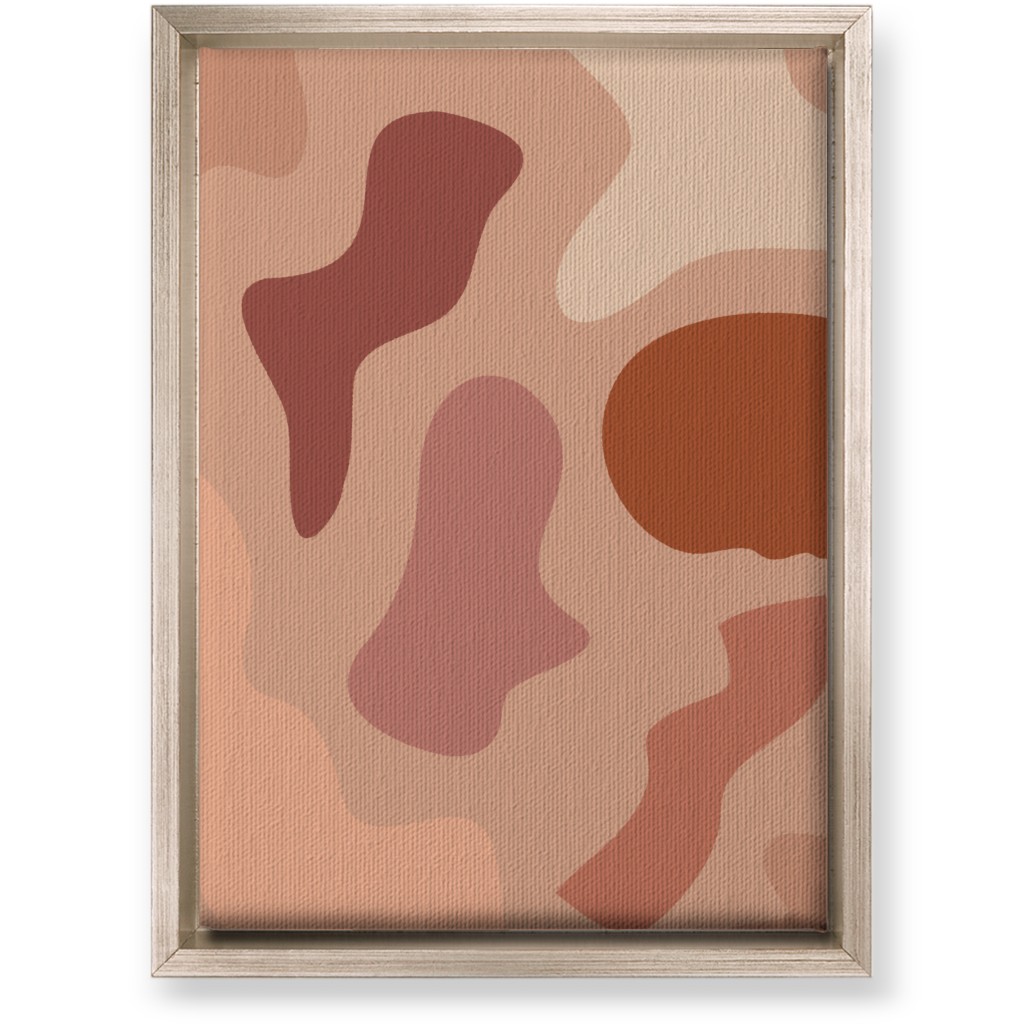 Modern Abstract Canyon - Warm Wall Art, Metallic, Single piece, Canvas, 10x14, Pink, Bright Pink