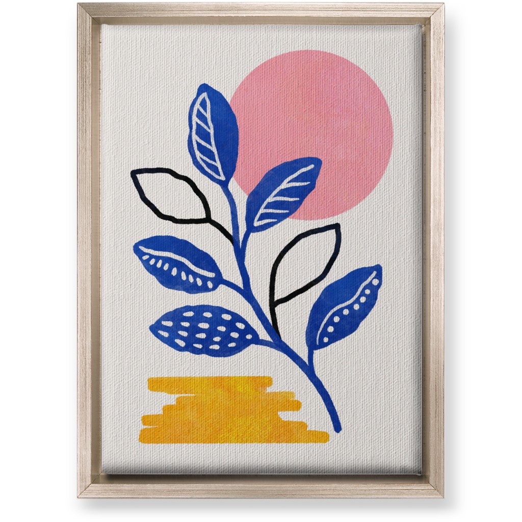 Leaves in the Moonlight Wall Art, Metallic, Single piece, Canvas, 10x14, Multicolor, Royal