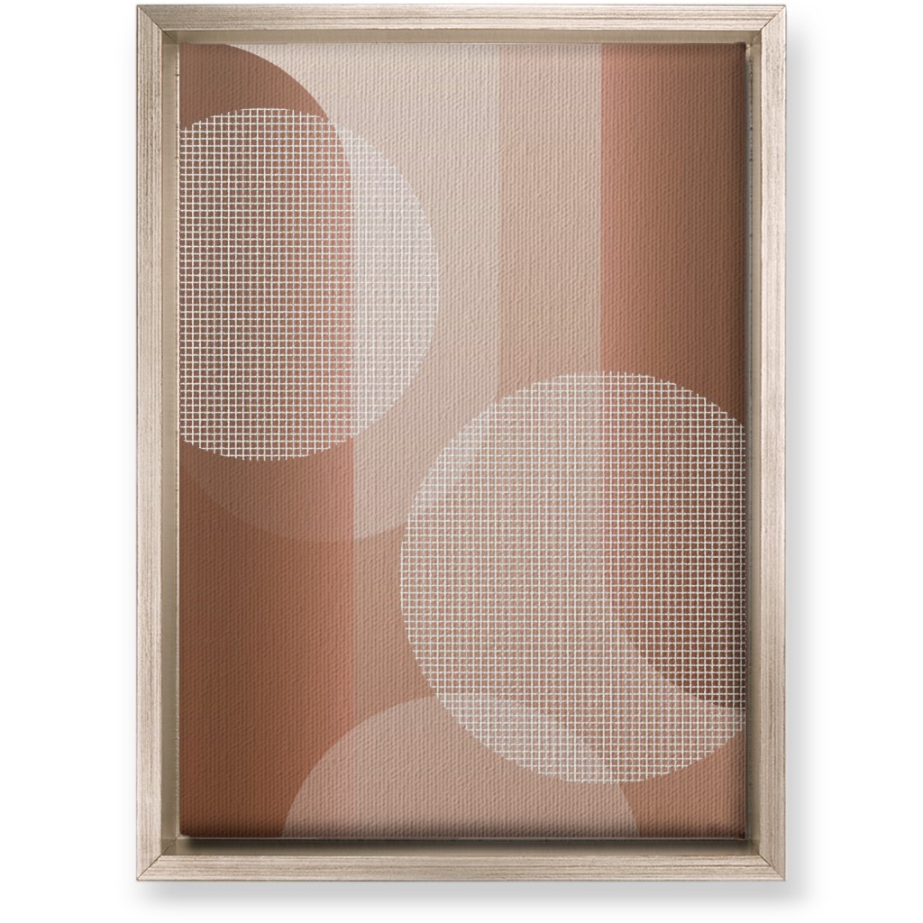 Geometric Arches and Circles - Neutral Wall Art, Metallic, Single piece, Canvas, 10x14, Pink, Bright Pink