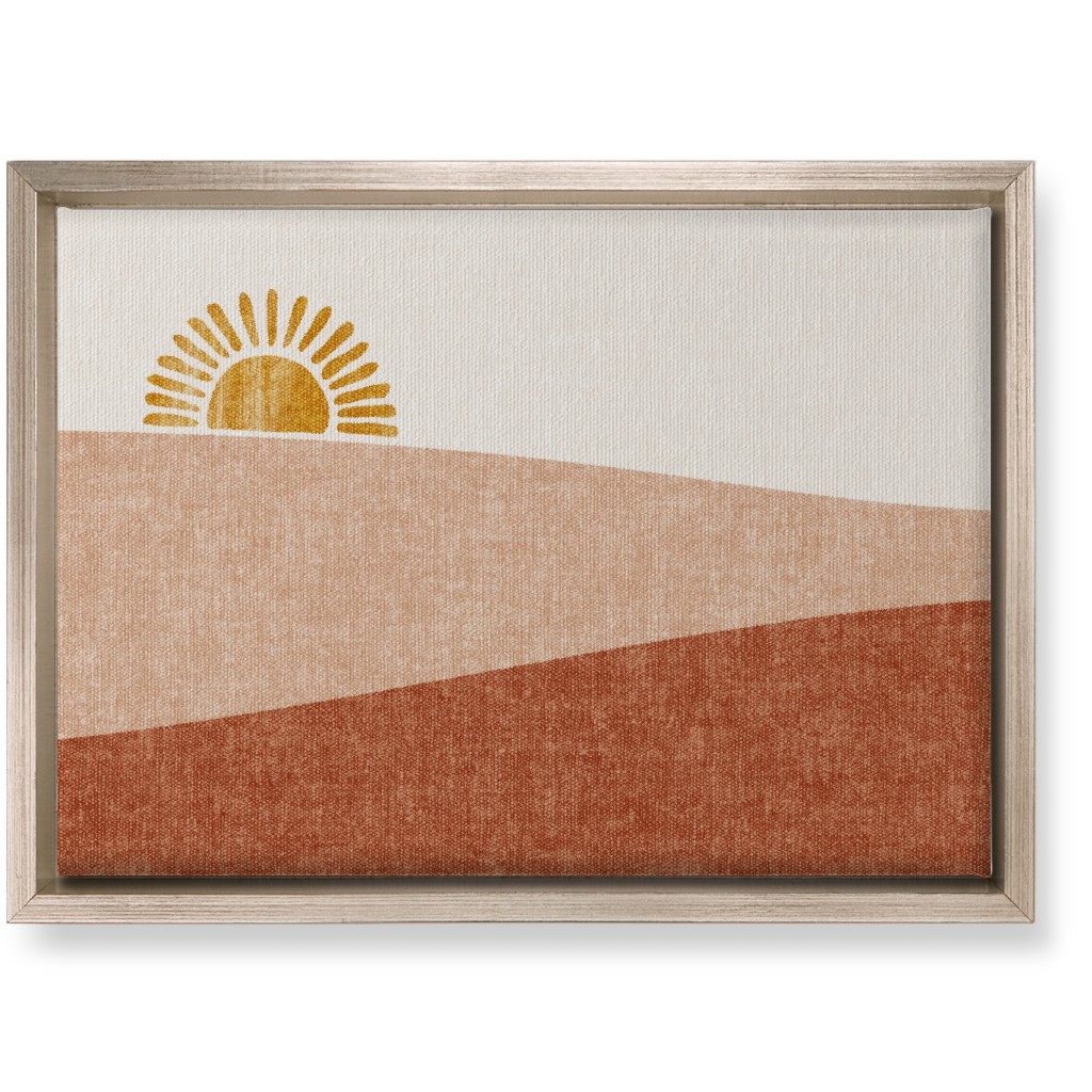 Sunrise - Warm Wall Art, Metallic, Single piece, Canvas, 10x14, Pink, Bright Pink