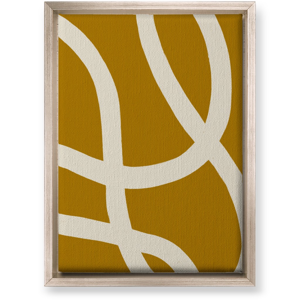 Tangled Brush Strokes I Wall Art, Metallic, Single piece, Canvas, 10x14, Yellow, Golden