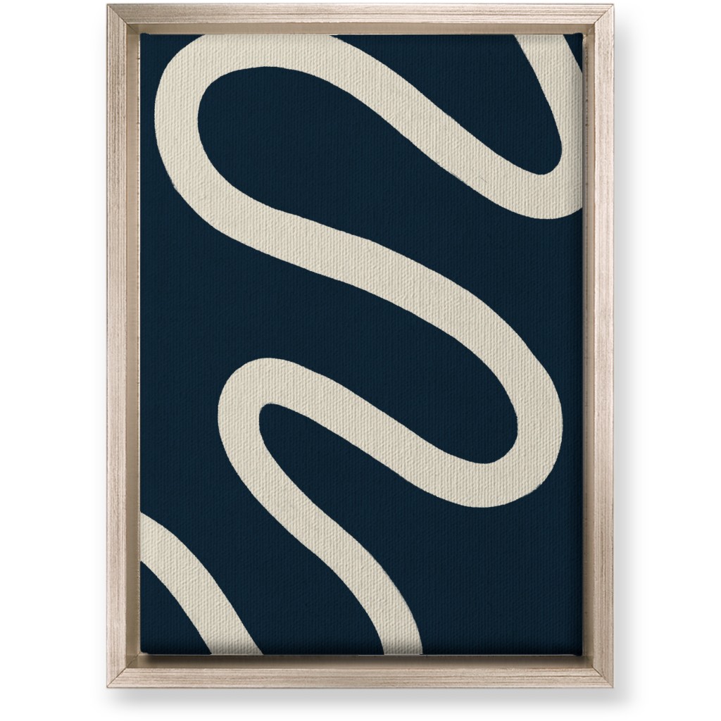 Tangled Brush Strokes Ii Wall Art, Metallic, Single piece, Canvas, 10x14, Blue, Silhouette