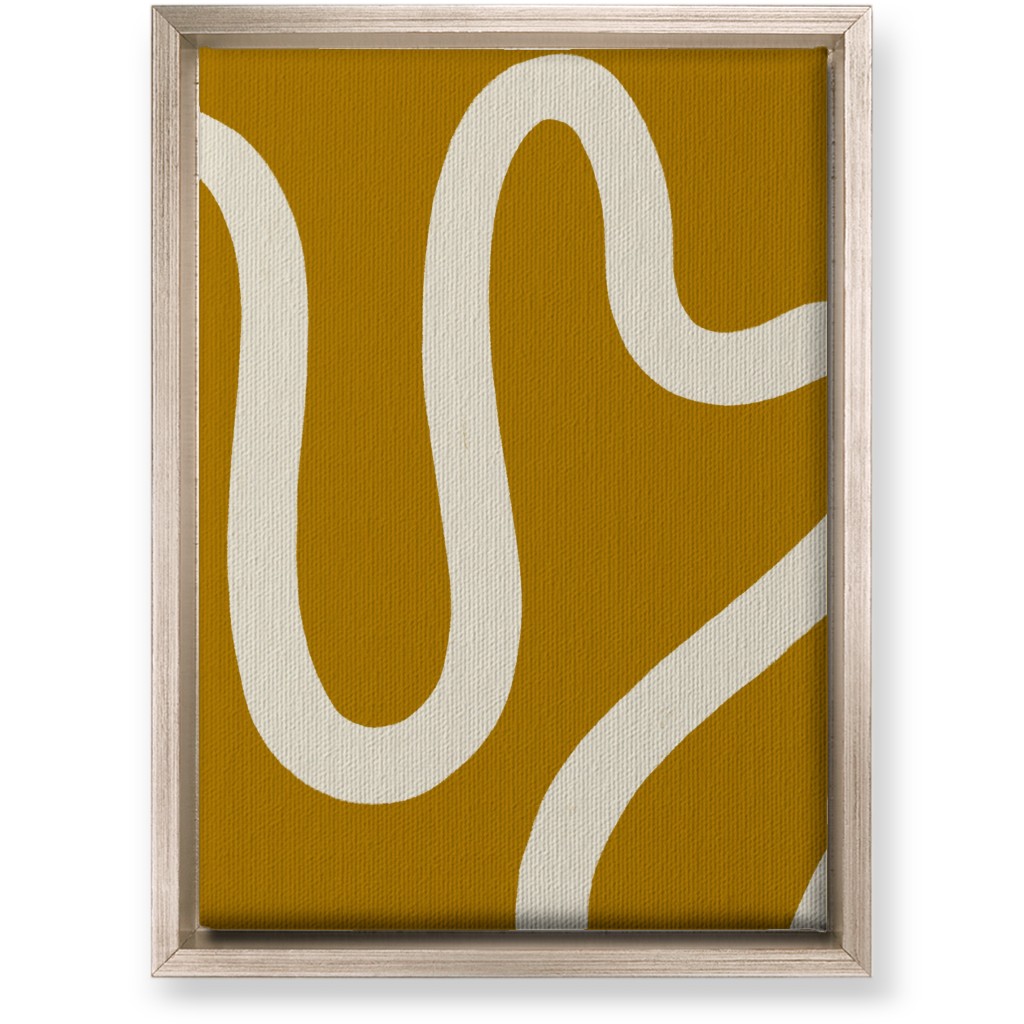 Tangled Brush Strokes Iii Wall Art, Metallic, Single piece, Canvas, 10x14, Yellow, Golden