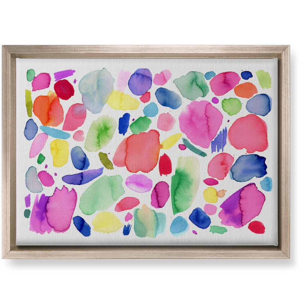 Summer Joy Watercolor Abstract Wall Art, Metallic, Single piece, Canvas, 10x14, Multicolor