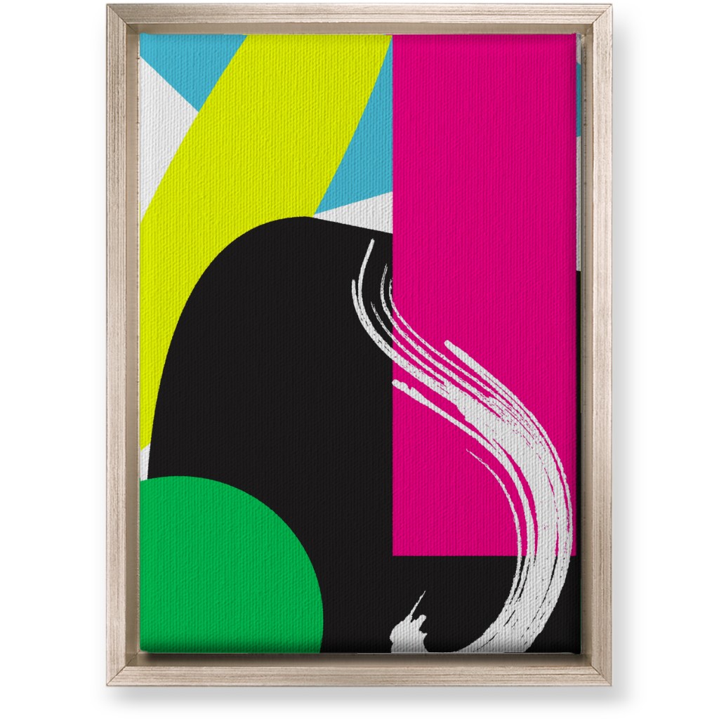 Abstract Colors Wall Art, Metallic, Single piece, Canvas, 10x14, Multicolor, Hot Pink