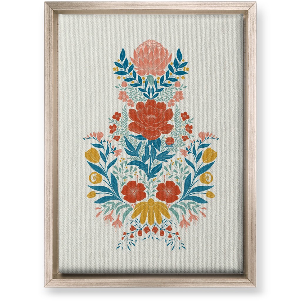 Garden Flower Wall Art, Metallic, Single piece, Canvas, 10x14, Multicolor