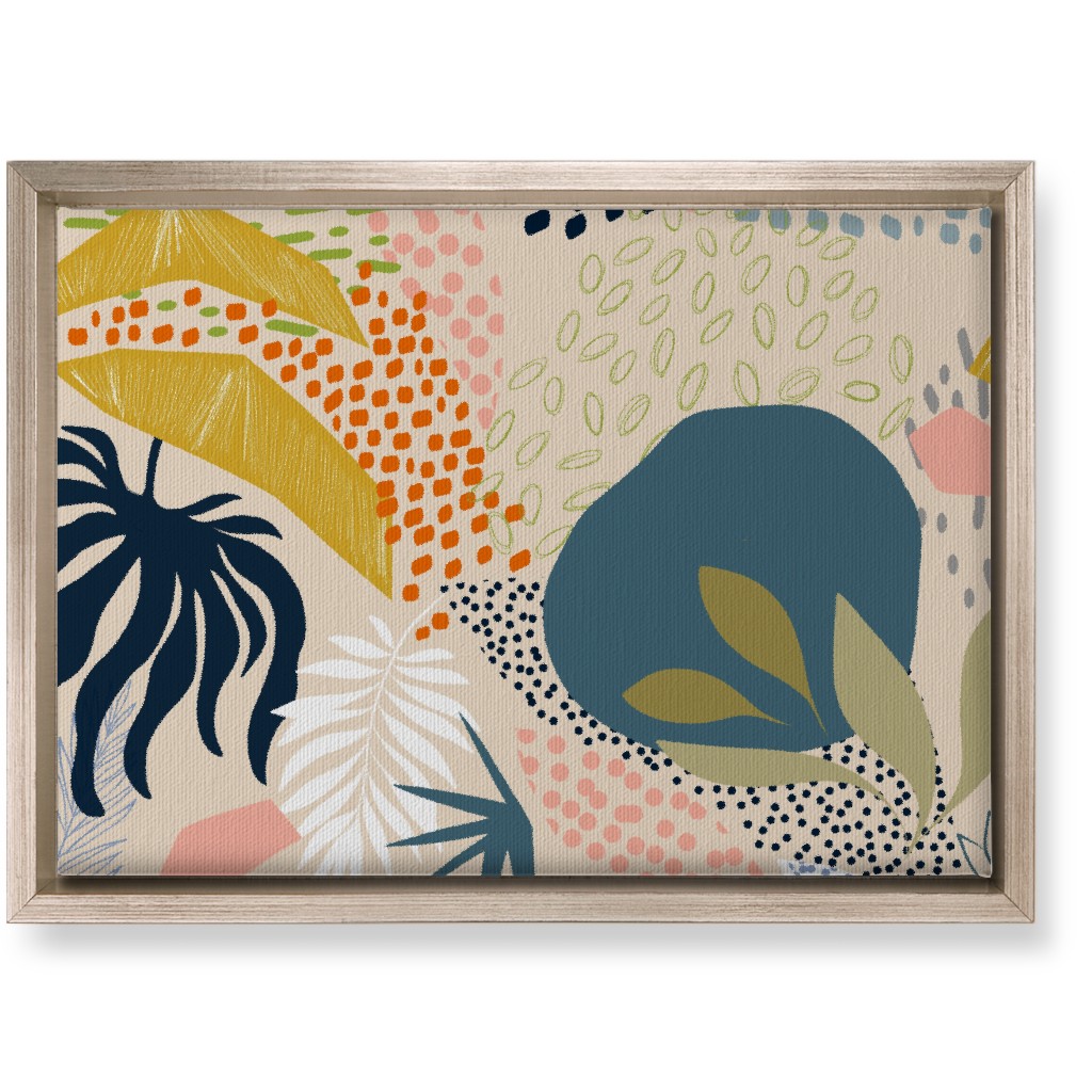 Tropical Foliage - Multi Wall Art, Metallic, Single piece, Canvas, 10x14, Multicolor