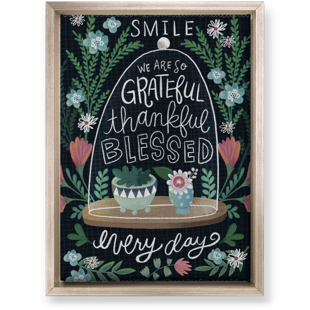 Grateful Every Day - Multi Wall Art, Metallic, Single piece, Canvas, 10x14, Multicolor