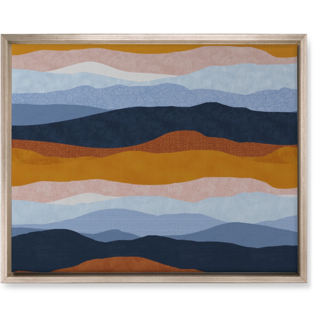 Desert Landscape Wall Art, Metallic, Single piece, Canvas, 16x20, Multicolor