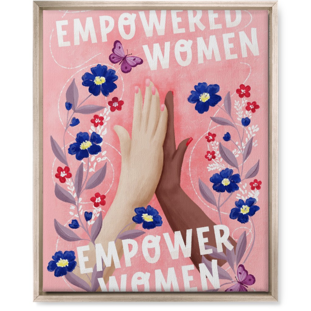 Empowered Women Empower Women - Pink Wall Art, Metallic, Single piece, Canvas, 16x20, Pink