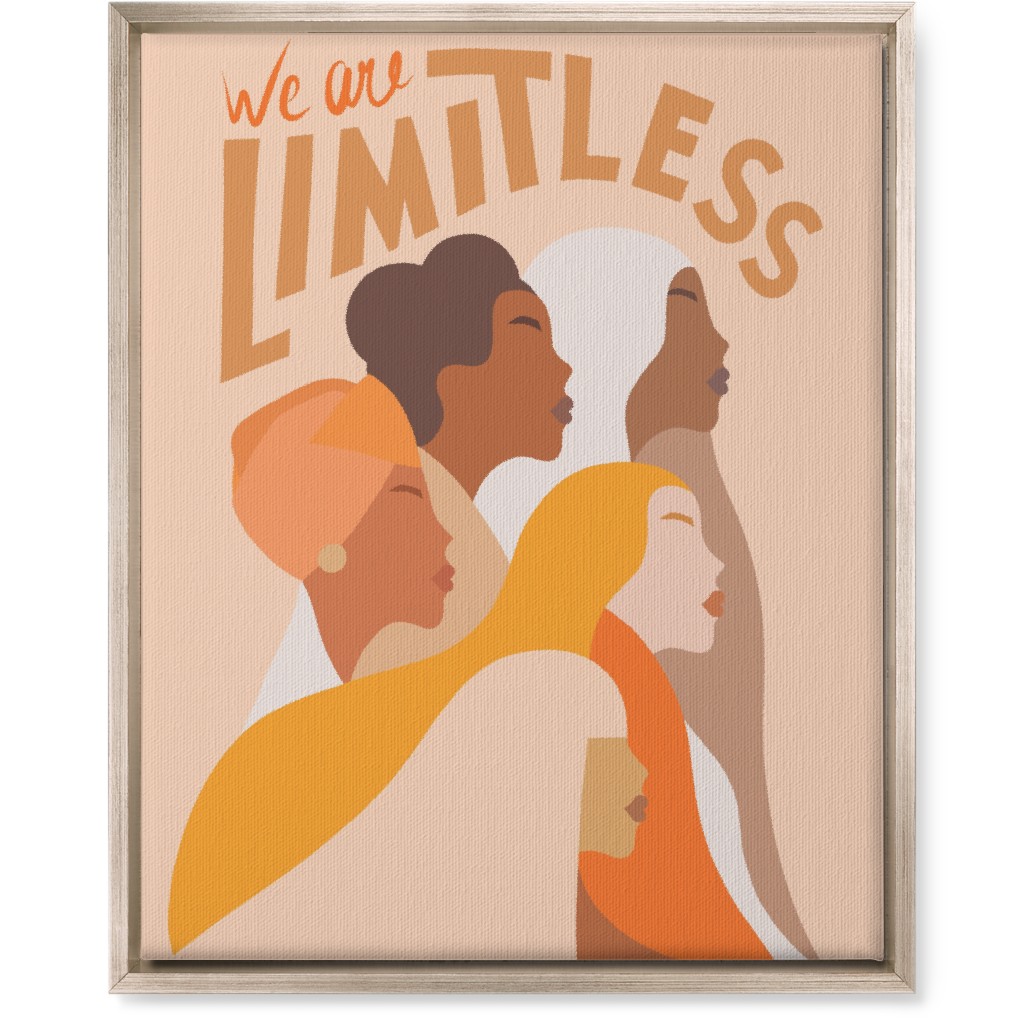 Limitless Woman - Earthy Wall Art, Metallic, Single piece, Canvas, 16x20, Pink, Bright Pink