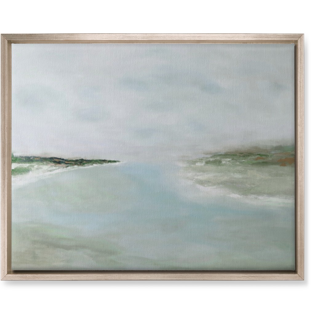 Barrier Islands Wall Art, Metallic, Single piece, Canvas, 16x20, Blue, True Blue