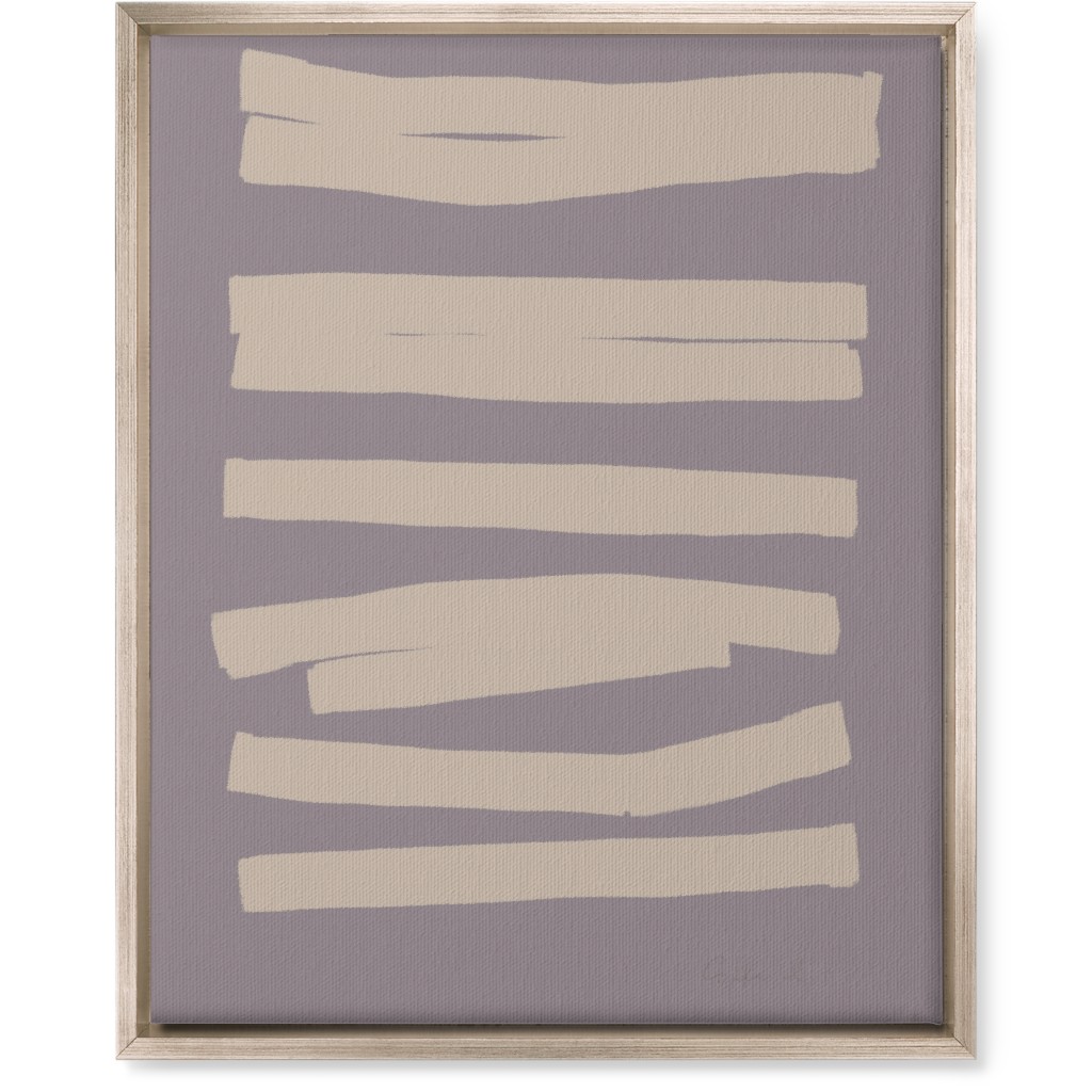 Abstract Bold Stripes I Wall Art, Metallic, Single piece, Canvas, 16x20, Purple