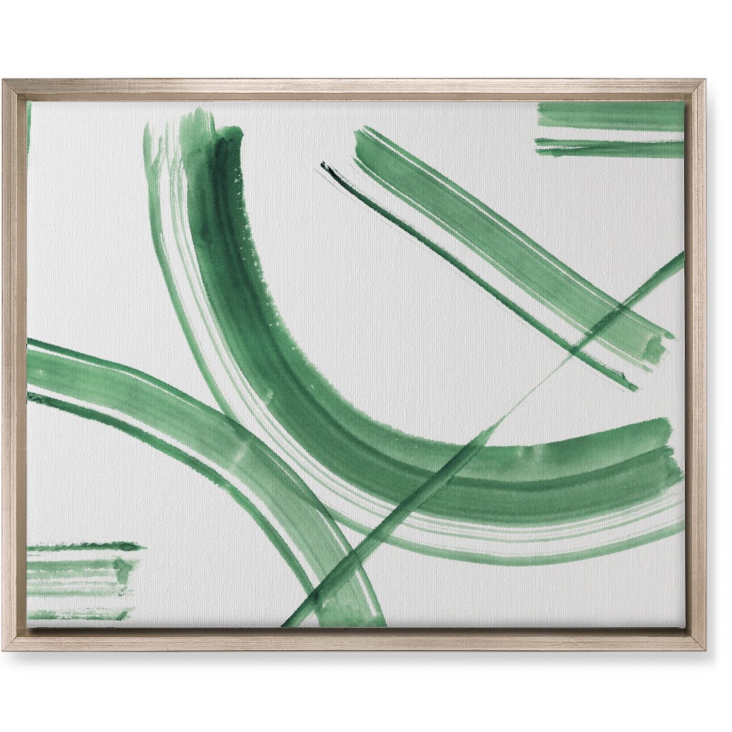 Watercolor Intersection of Minds Wall Art, Metallic, Single piece, Canvas, 16x20, Green