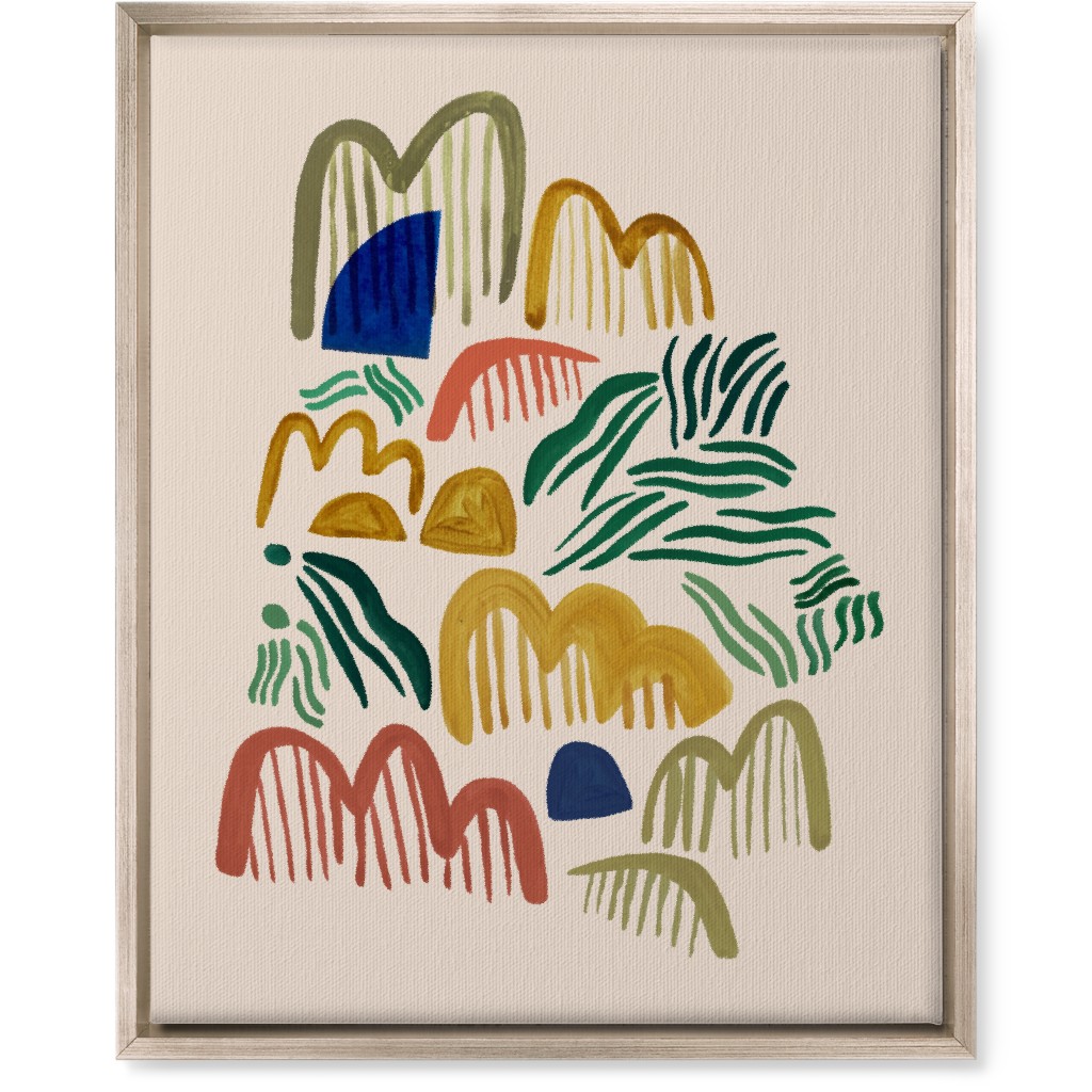 Hills Watercolor - Multi Wall Art, Metallic, Single piece, Canvas, 16x20, Multicolor
