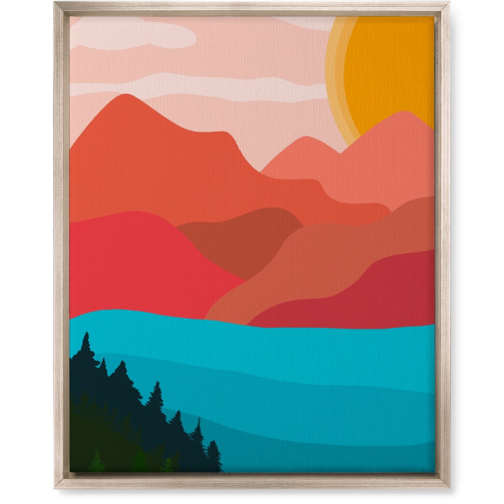 By the Lake - Multi Wall Art, Metallic, Single piece, Canvas, 16x20, Multicolor