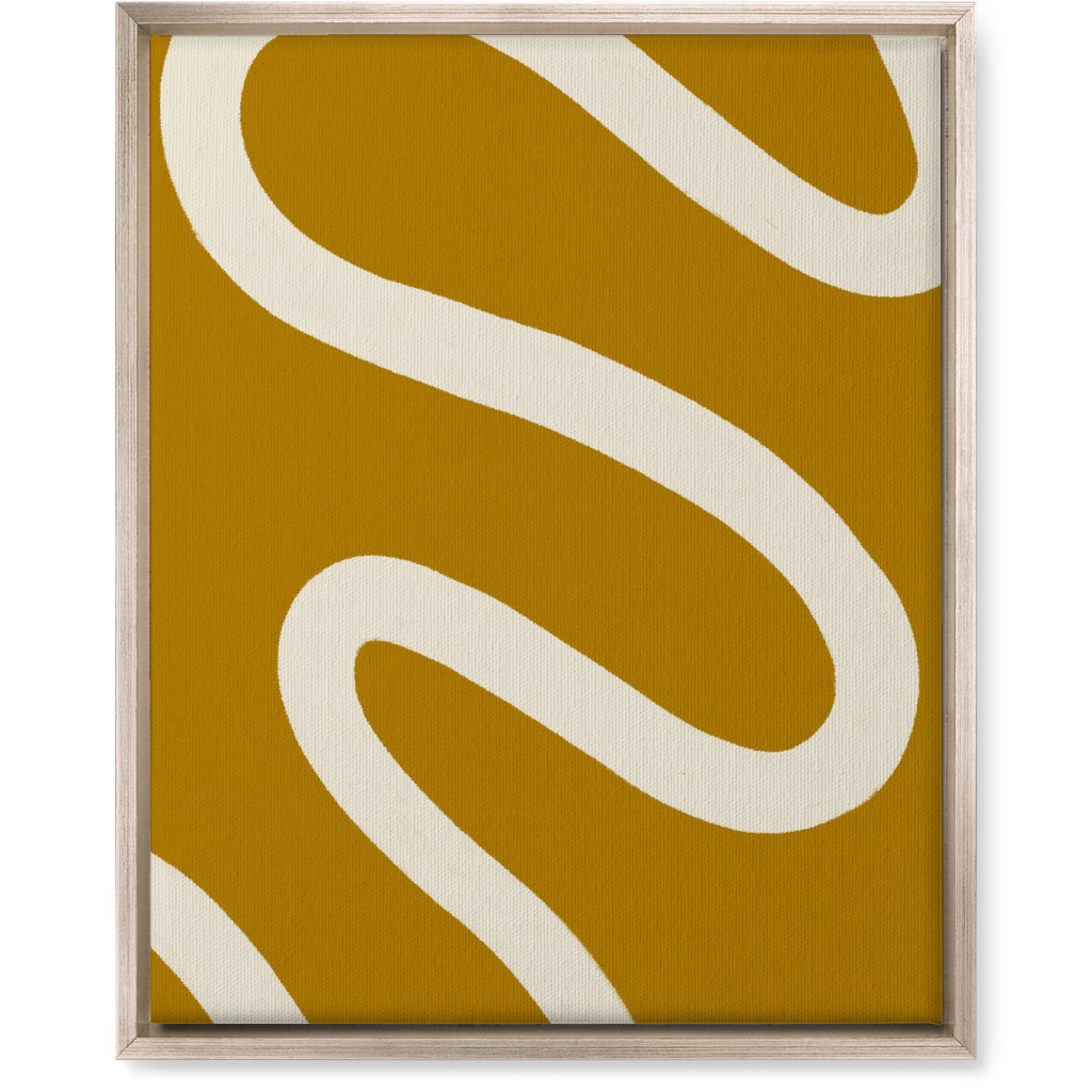 Tangled Brush Strokes Ii Wall Art, Metallic, Single piece, Canvas, 16x20, Yellow, Golden