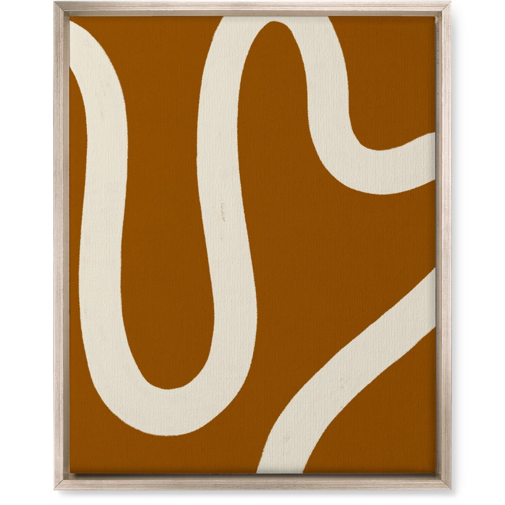 Tangled Brush Strokes Iii Wall Art, Metallic, Single piece, Canvas, 16x20, Orange