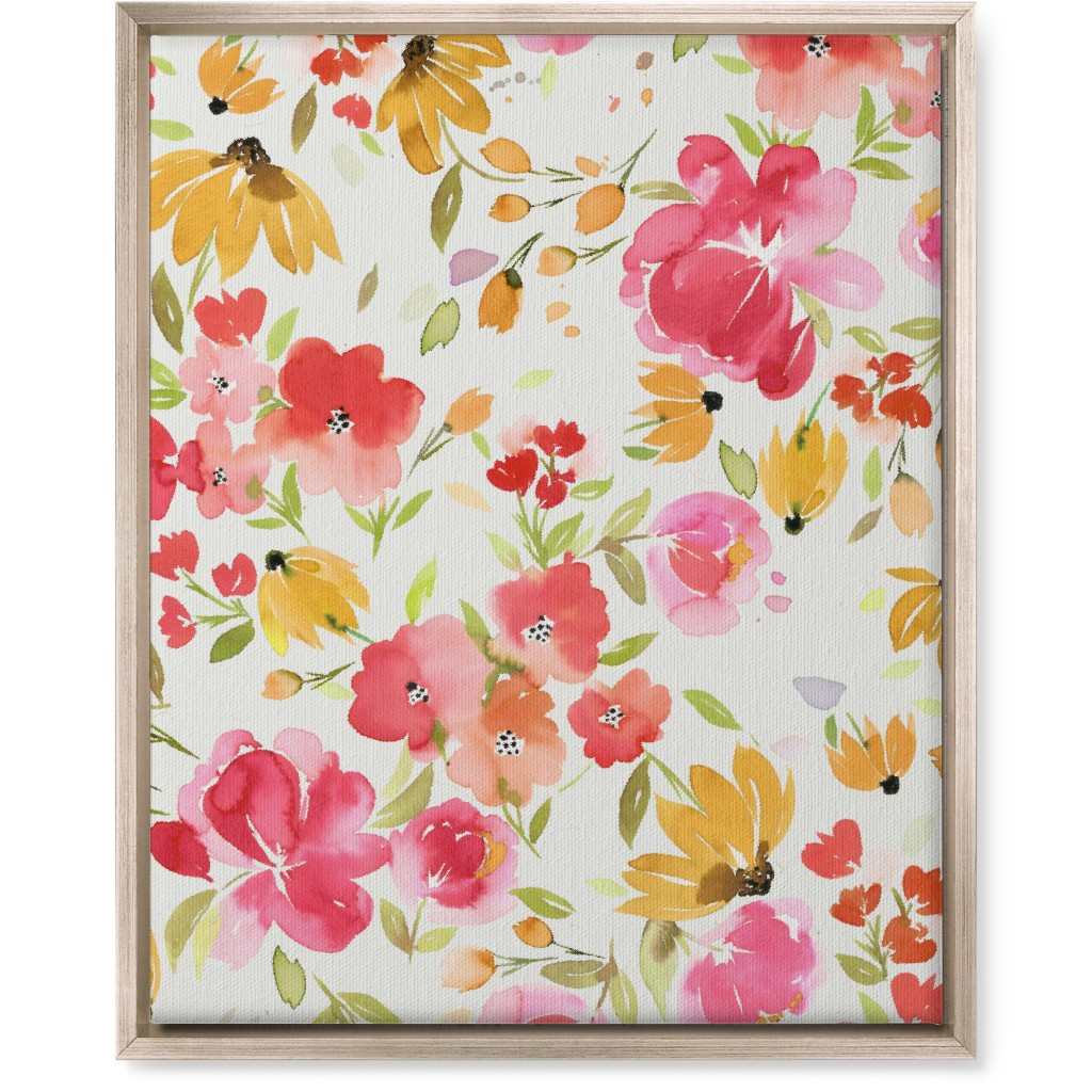 Smells Like Spring Wall Art, Metallic, Single piece, Canvas, 16x20, Pink, Creamsicle