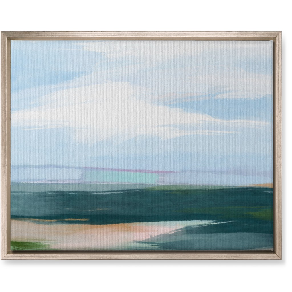 Big Sky Wall Art, Metallic, Single piece, Canvas, 16x20, Blue, True Blue