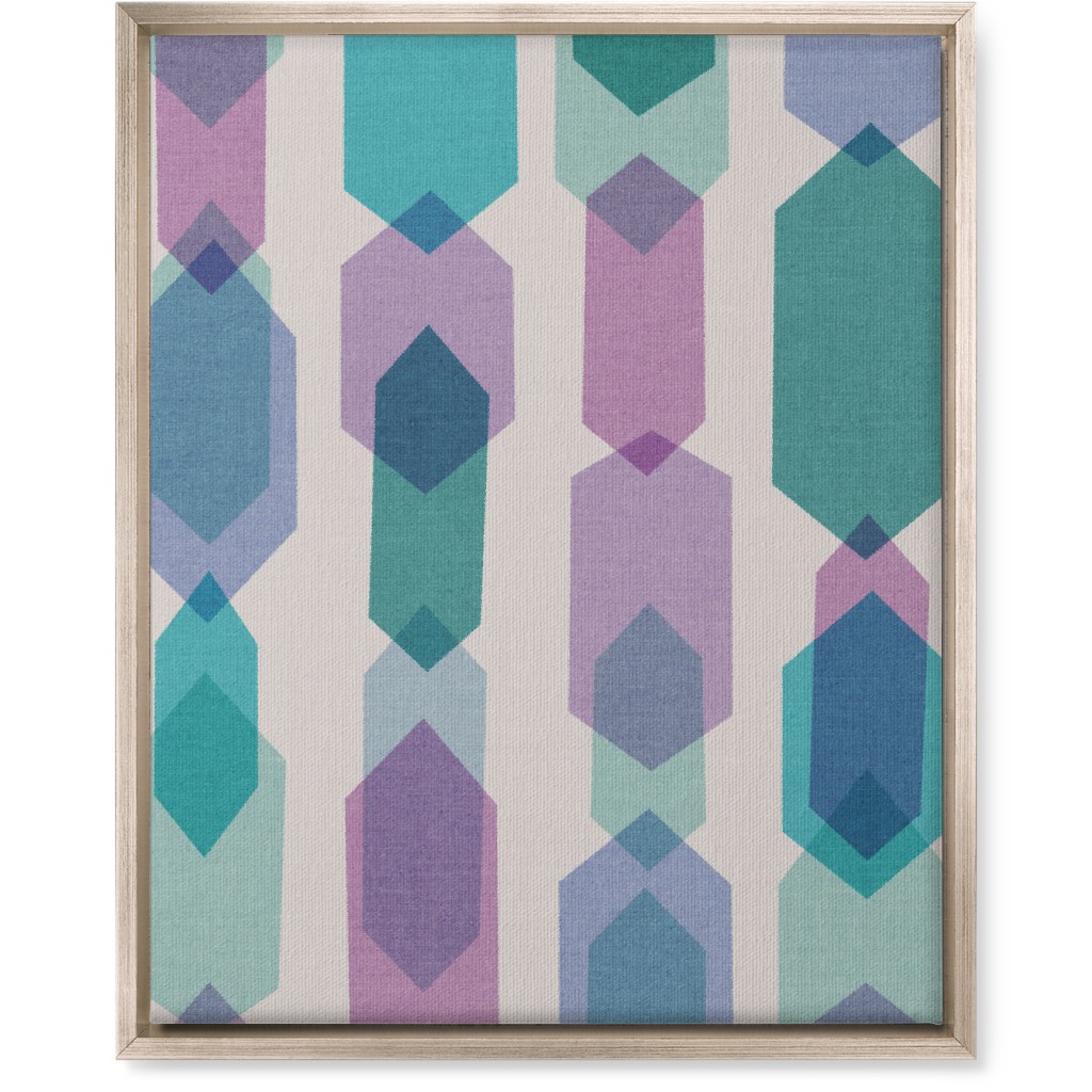 Elements Columns Wall Art, Metallic, Single piece, Canvas, 16x20, Green, Seascape