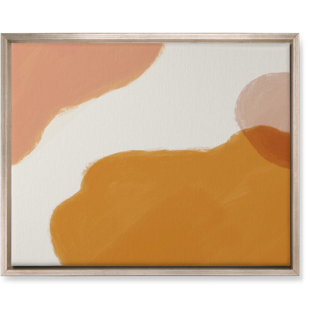 Abstract Shapes - Neutral Wall Art, Metallic, Single piece, Canvas, 16x20, Orange