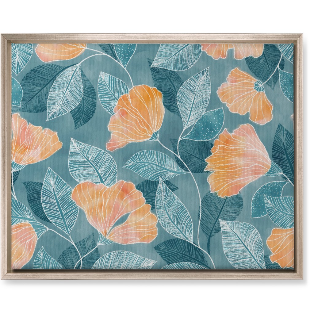 Pink And Blue Canvas Wall Art