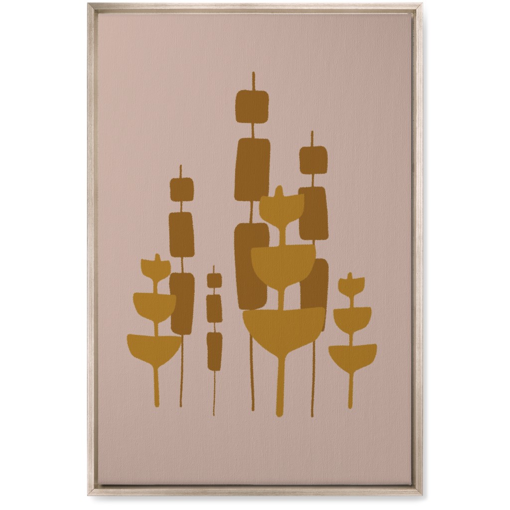 Cattail & Pods Wall Art, Metallic, Single piece, Canvas, 20x30, Pink, Alpaca