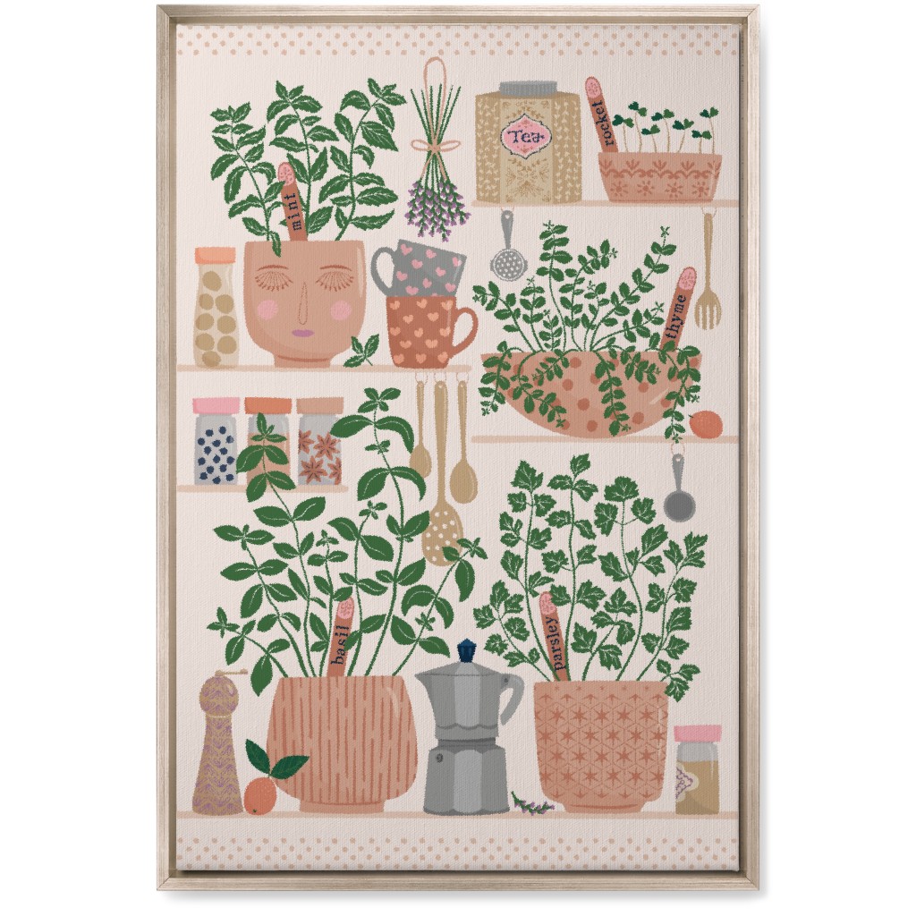 Modern Botanical Canvas Wall Art For Entryways
