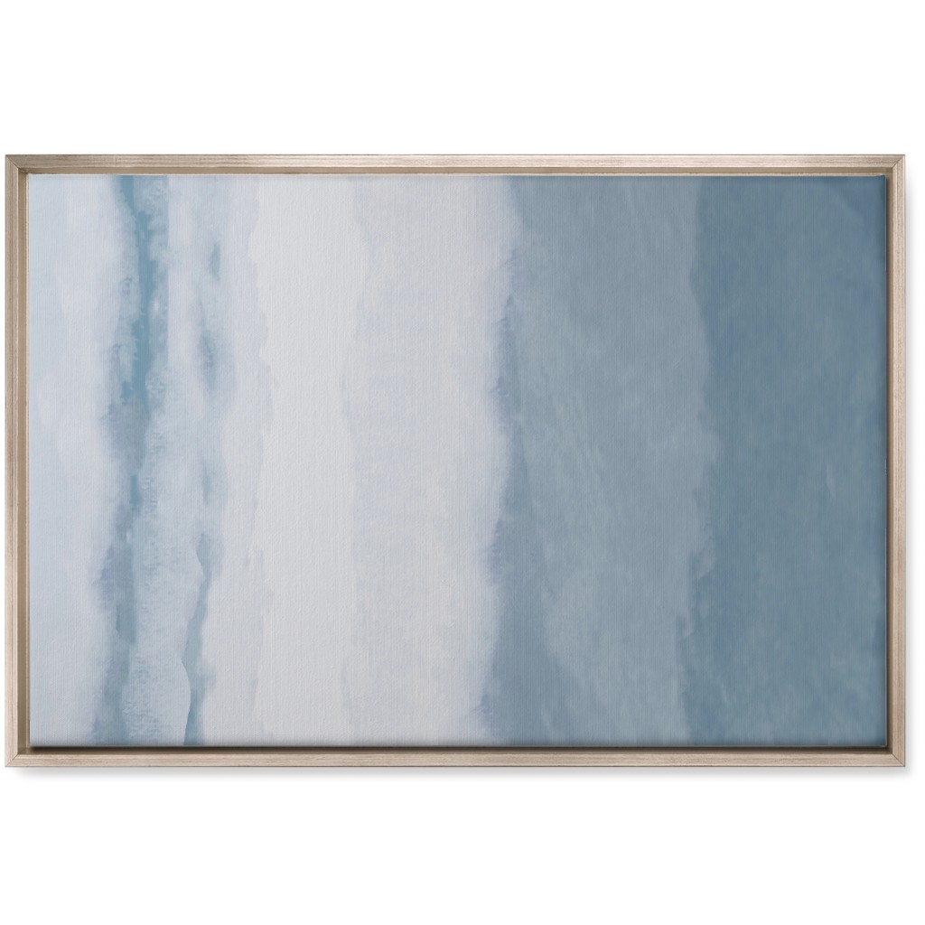 Tranquil Tides - Blue Wall Art, Metallic, Single piece, Canvas, 20x30, Blue, True Blue