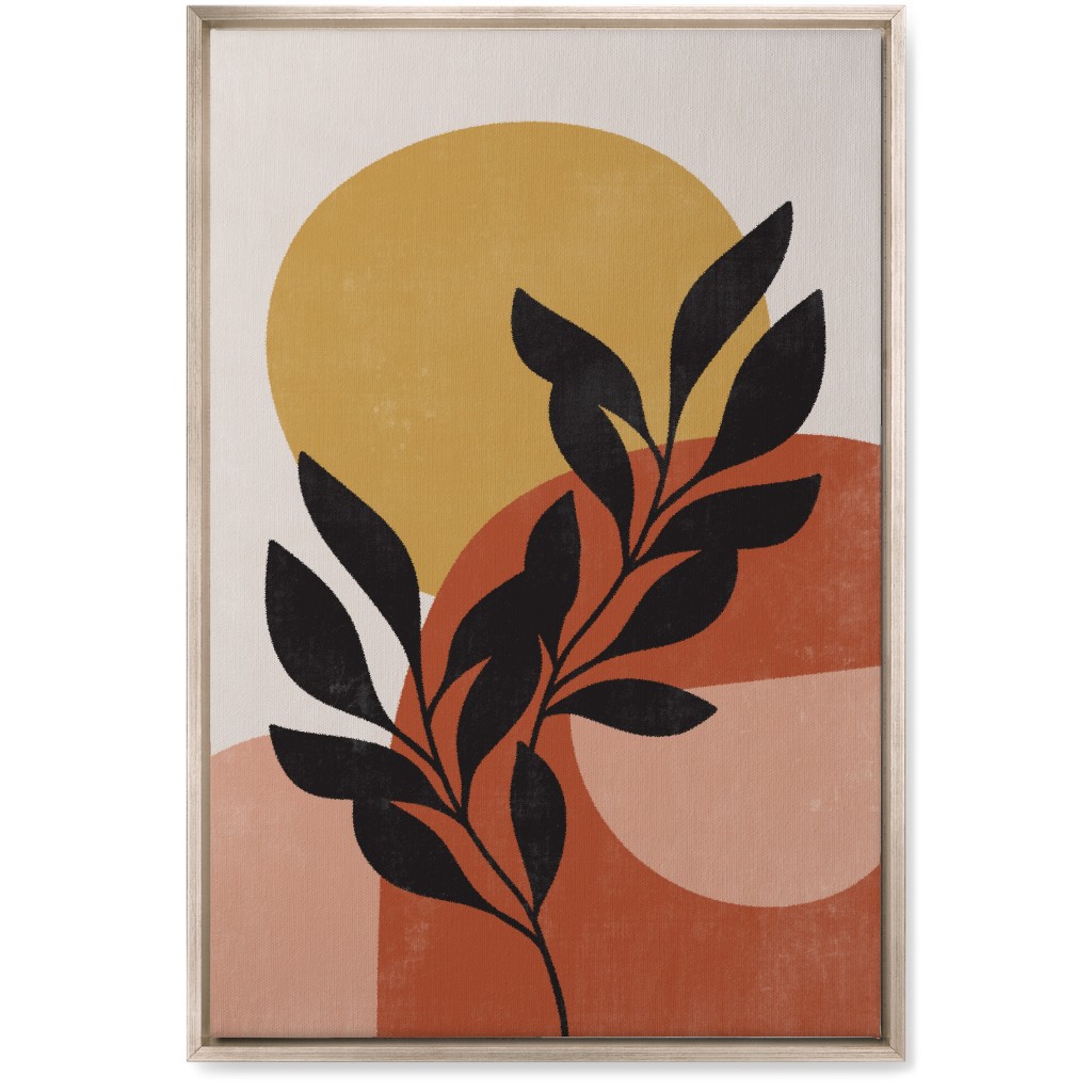 Earthen Crest - Terracotta Wall Art, Metallic, Single piece, Canvas, 20x30, Orange