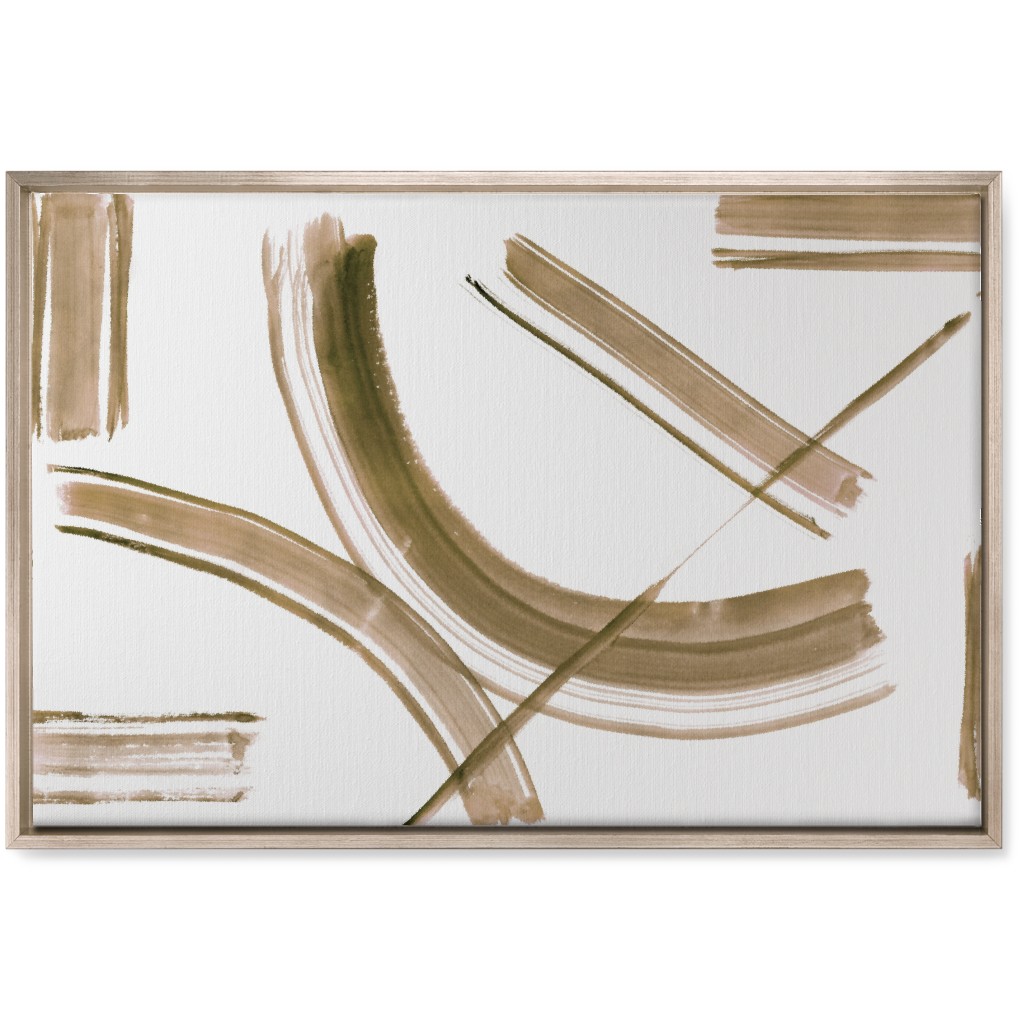 Watercolor Intersection of Minds Wall Art, Metallic, Single piece, Canvas, 20x30, Brown, Wheat