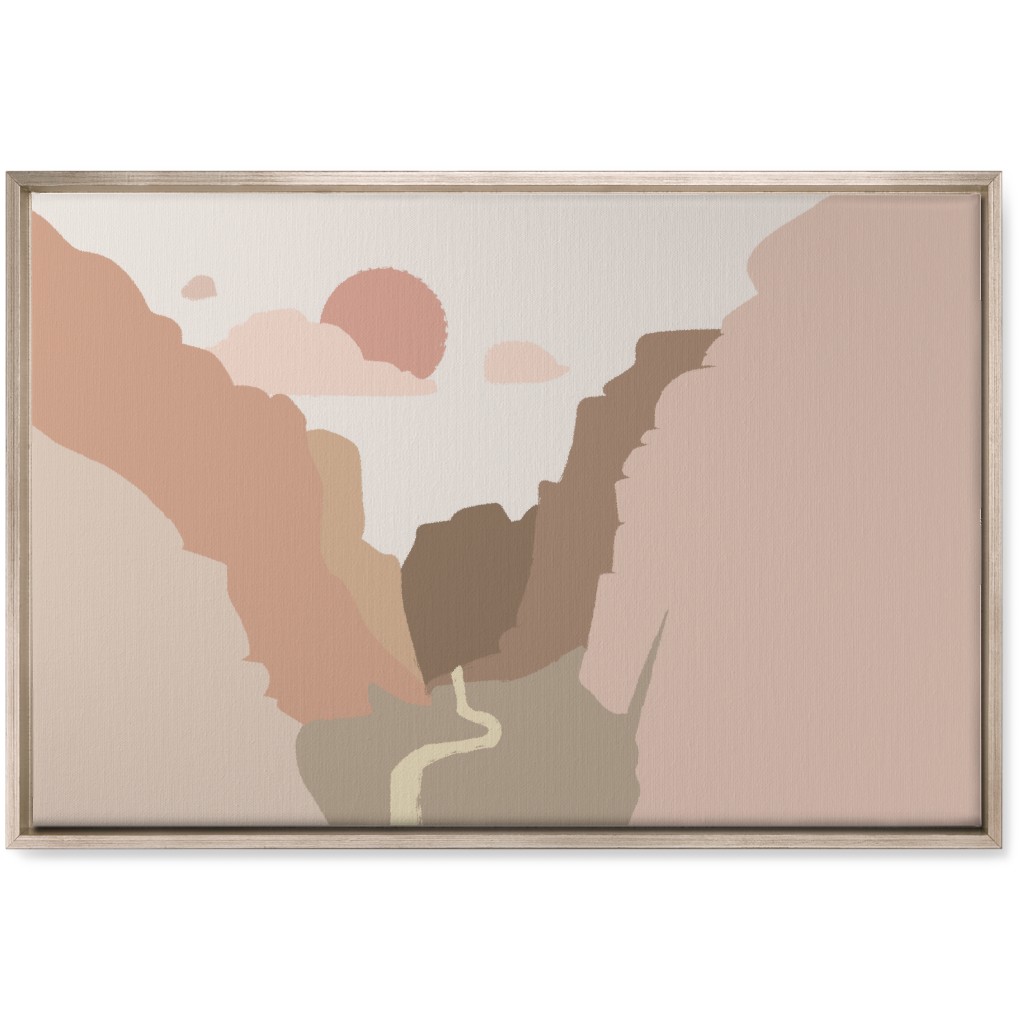 Zions Landscape Wall Art, Metallic, Single piece, Canvas, 20x30, Pink, Beige