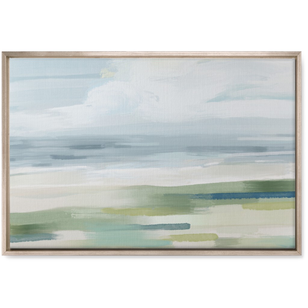 Shore Line Wall Art, Metallic, Single piece, Canvas, 20x30, Blue