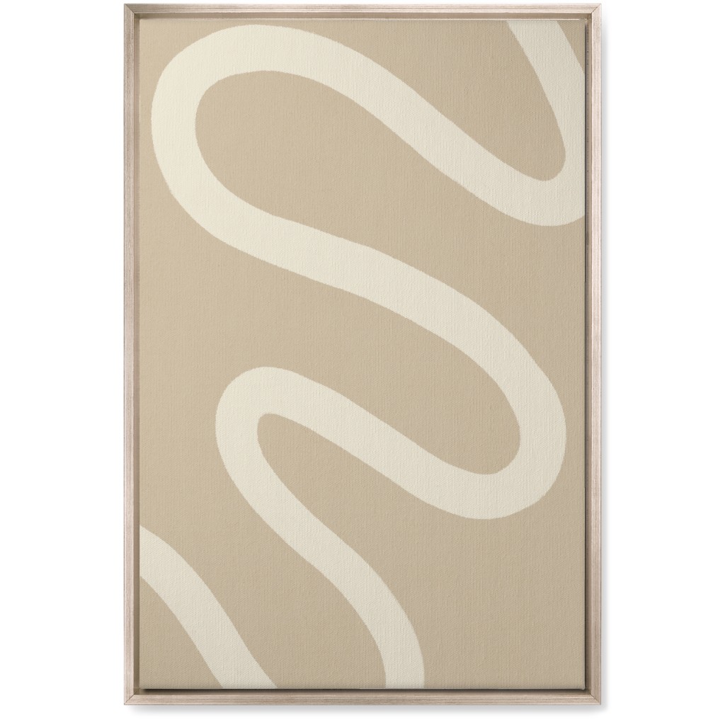 Tangled Brush Strokes Ii Wall Art, Metallic, Single piece, Canvas, 20x30, Beige, Wheat