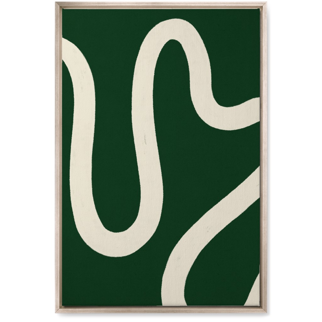 Tangled Brush Strokes Iii Wall Art, Metallic, Single piece, Canvas, 20x30, Green, Kale