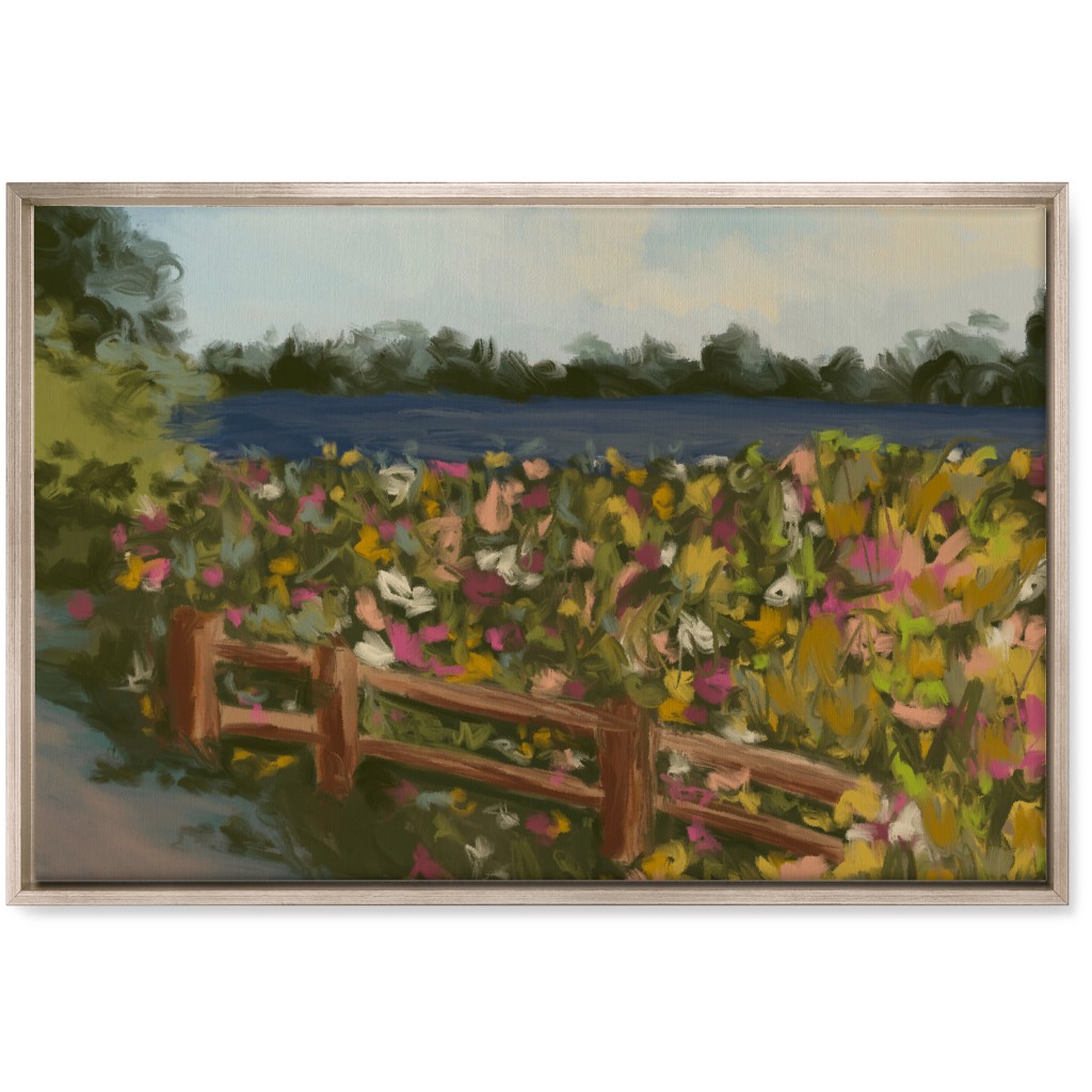 Painted Field of Flowers Wall Art, Metallic, Single piece, Canvas, 20x30, Multicolor
