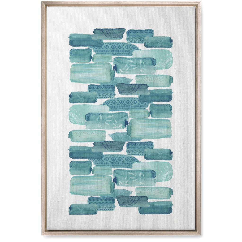 Brink Road Wall Art, Metallic, Single piece, Canvas, 20x30, Green, Desert Green