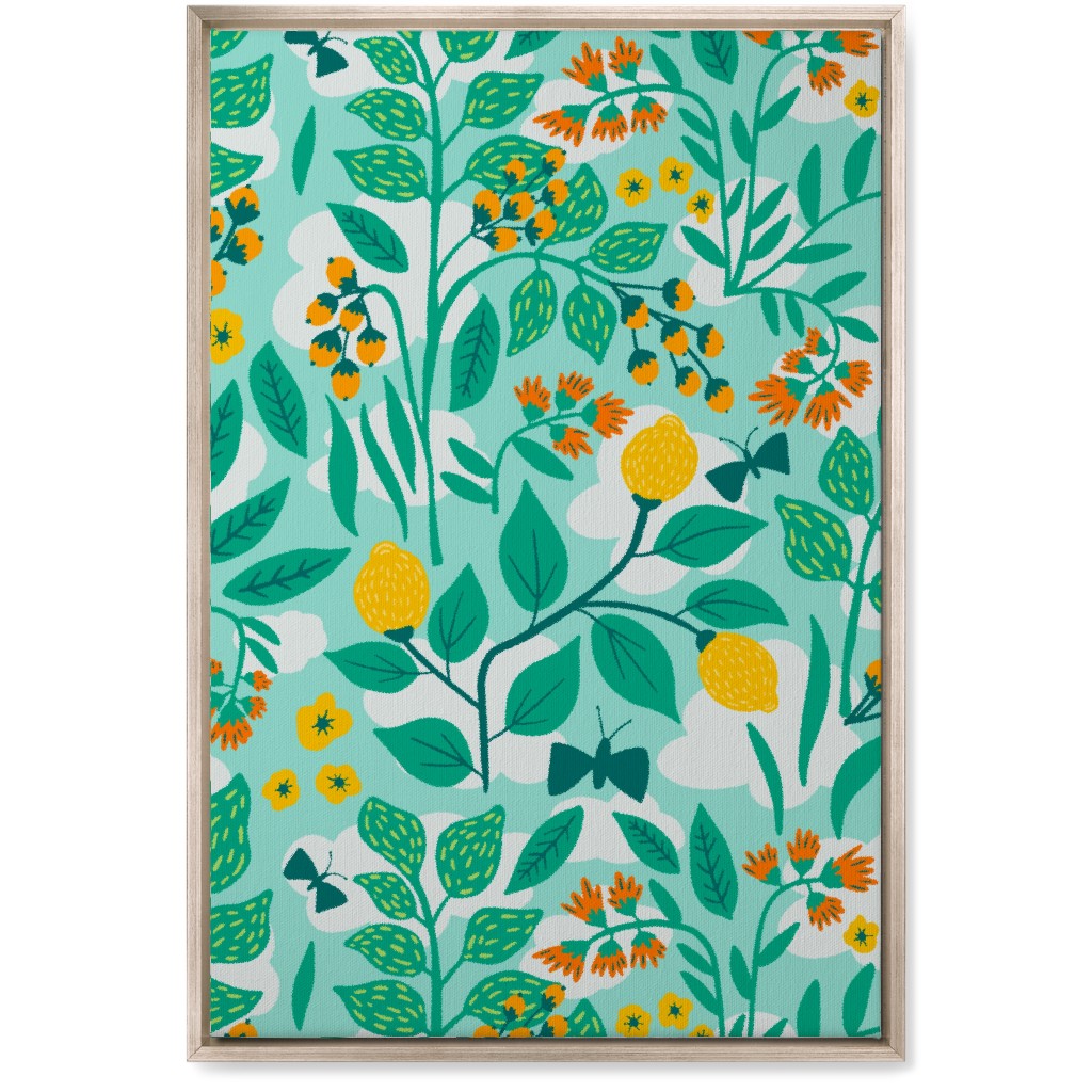 Color Garden - Green Wall Art, Metallic, Single piece, Canvas, 20x30, Green