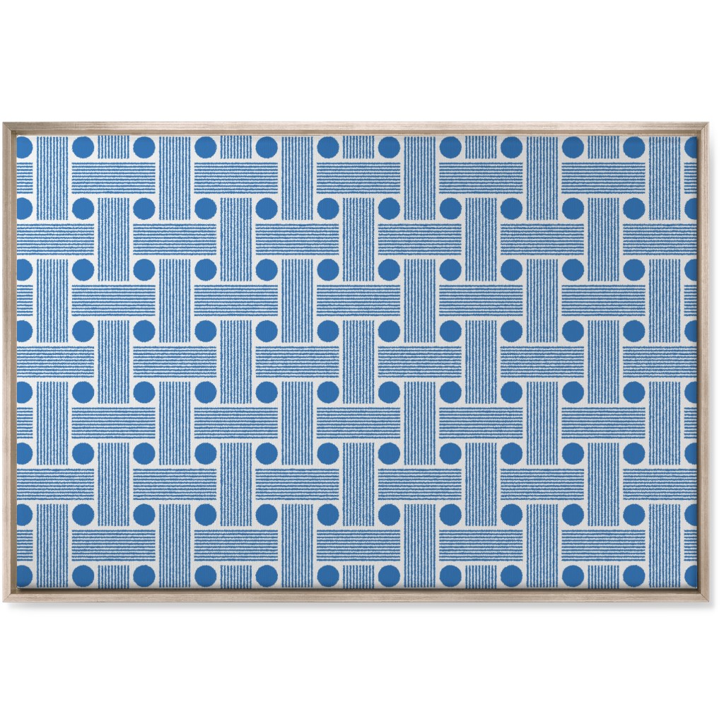 Beams - Blue Wall Art, Metallic, Single piece, Canvas, 24x36, Blue