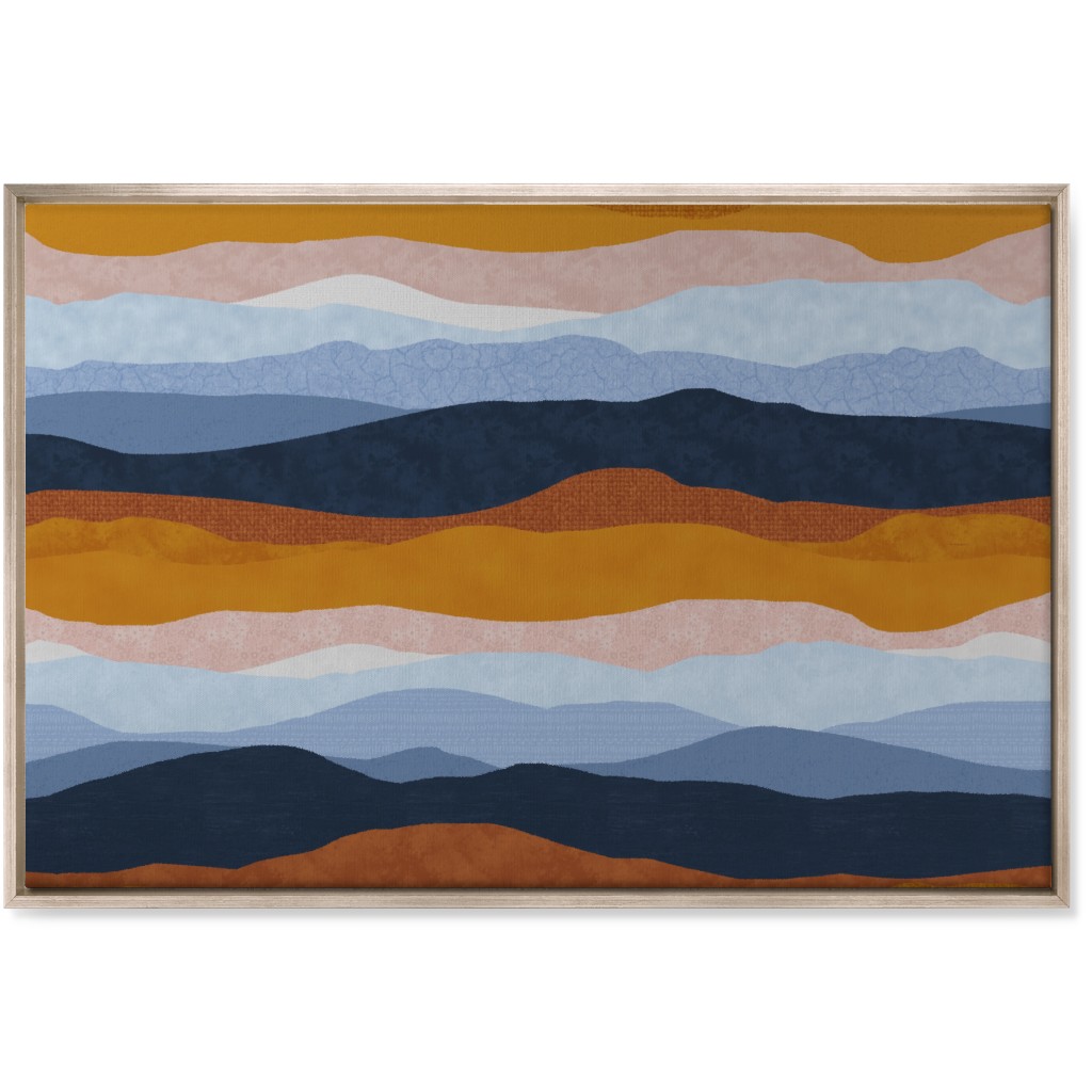 Desert Landscape Wall Art, Metallic, Single piece, Canvas, 24x36, Multicolor