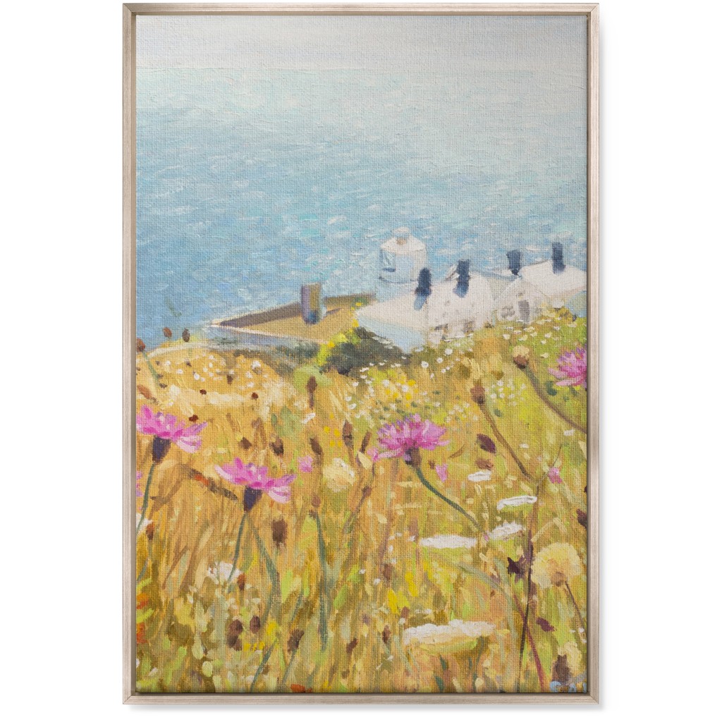 Durlston Lighthouse Wall Art, Metallic, Single piece, Canvas, 24x36, Multicolor