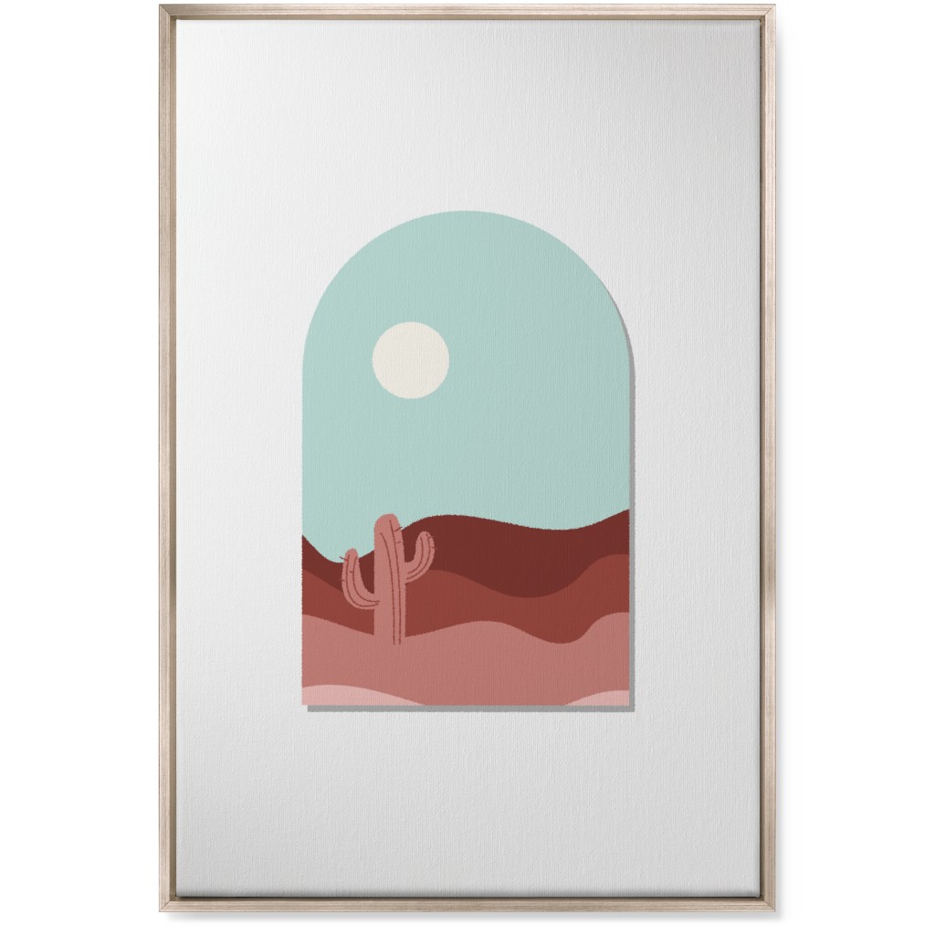 Abstract Landscapes in Windows Wall Art, Metallic, Single piece, Canvas, 24x36, Multicolor