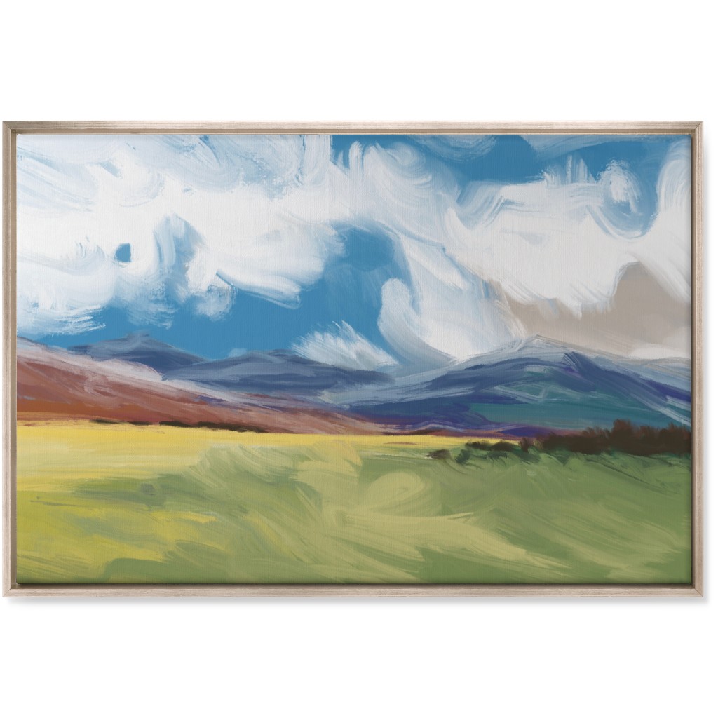 in the Distance Wall Art, Metallic, Single piece, Canvas, 24x36, Blue