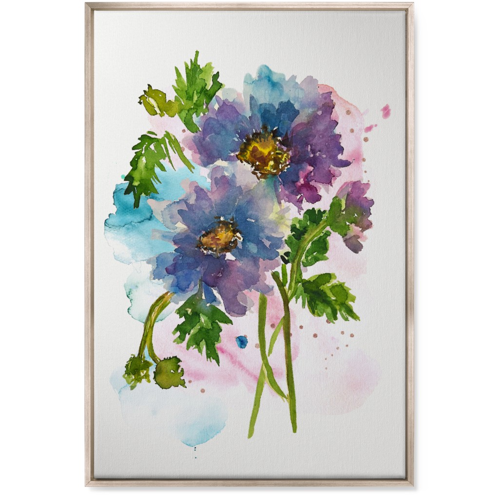 Camden Summer - Blue Wall Art, Metallic, Single piece, Canvas, 24x36, Blue