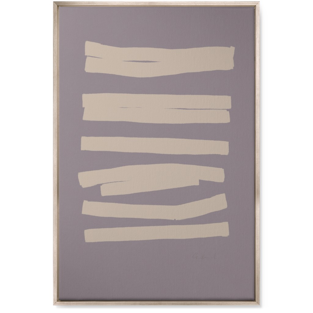 Abstract Bold Stripes I Wall Art, Metallic, Single piece, Canvas, 24x36, Purple