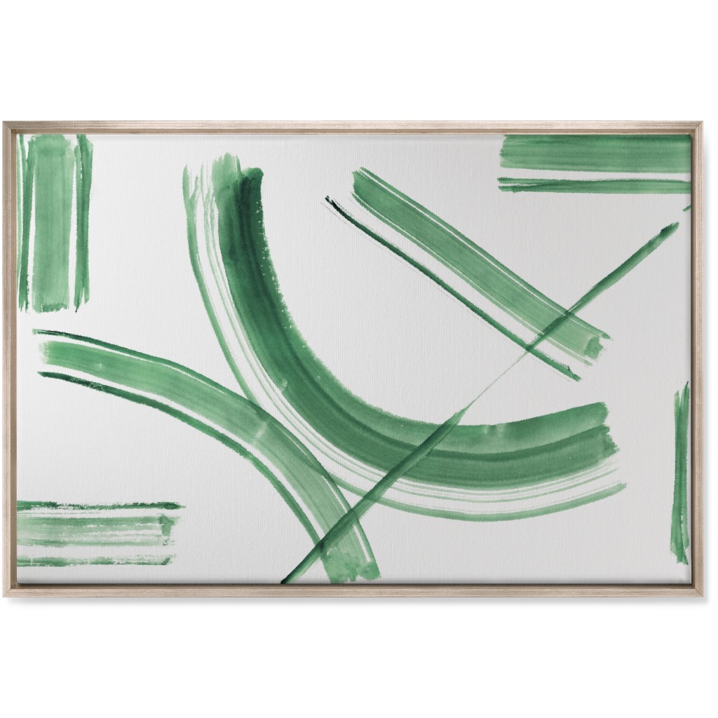 Watercolor Intersection of Minds Wall Art, Metallic, Single piece, Canvas, 24x36, Green