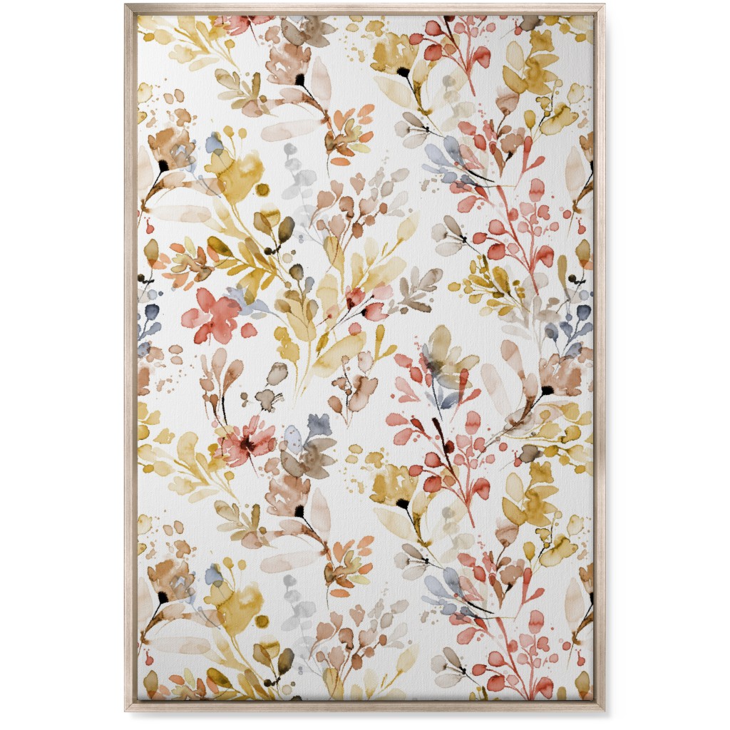 Wild Plants - Multi Wall Art, Metallic, Single piece, Canvas, 24x36, Multicolor