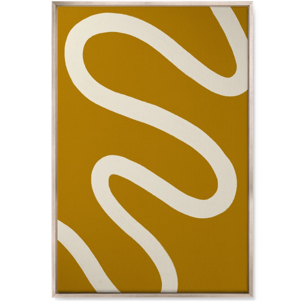 Tangled Brush Strokes Ii Wall Art, Metallic, Single piece, Canvas, 24x36, Yellow