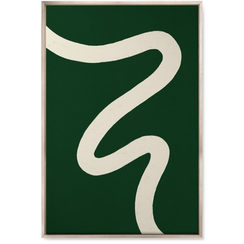 Tangled Brush Strokes Iv Wall Art, Metallic, Single piece, Canvas, 24x36, Green, Kale
